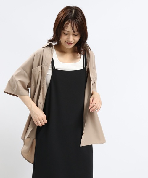 GLOBAL WORK Smile Seed Store（グローバルワーク スマイルシードストア）の「Iラインキャミワンピース/128513（シャツワンピース・レディース・ブラック/チャコール/モカ・LARGE/X-LARGE/MEDIUM）」の13枚目の写真