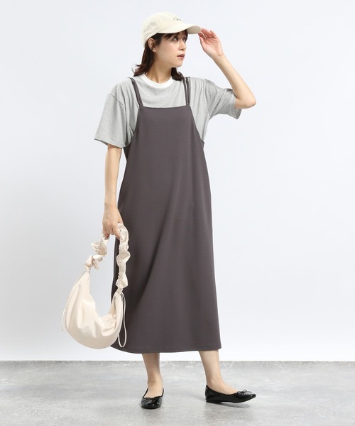 GLOBAL WORK Smile Seed Store（グローバルワーク スマイルシードストア）の「Iラインキャミワンピース/128513（シャツワンピース・レディース・ブラック/チャコール/モカ・LARGE/X-LARGE/MEDIUM）」の15枚目の写真