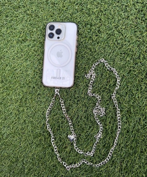 FOREVER 21(フォーエバー トゥエンティーワン)の「メタルチェーンモバイルストラップ(スマホケース/カバー・レディース・シルバー・FREE)」の1枚目の写真