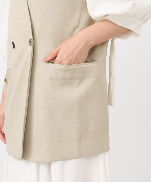 un dix cors（アンディコール）の「《レイヤードするだけでこなれ感》ジレベスト（ベスト・レディース・ベージュ/ネイビー・FREE）」の19枚目の写真