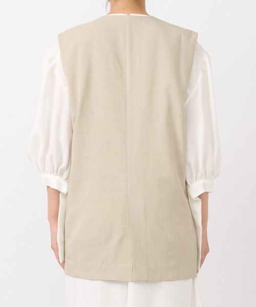 un dix cors（アンディコール）の「《レイヤードするだけでこなれ感》ジレベスト（ベスト・レディース・ベージュ/ネイビー・FREE）」の16枚目の写真