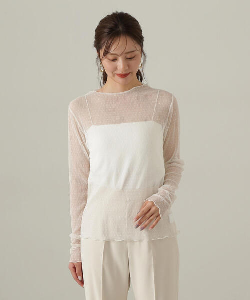 PROPORTION BODY DRESSING(プロポーションボディドレッシング)の「チュールドットトップス / 1214260907(Tシャツ/カットソー・レディース・ブラック/ホワイト系その他・FREE)」の18枚目の写真