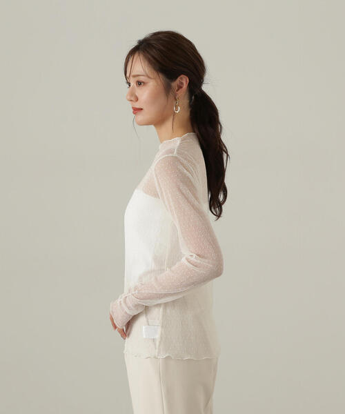 PROPORTION BODY DRESSING(プロポーションボディドレッシング)の「チュールドットトップス / 1214260907(Tシャツ/カットソー・レディース・ブラック/ホワイト系その他・FREE)」の19枚目の写真