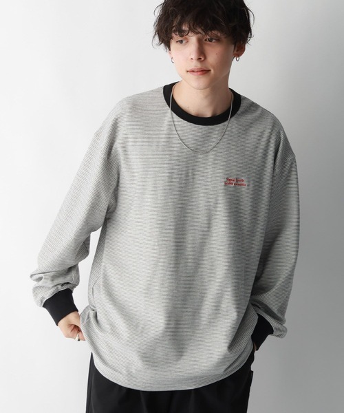 SIGNAL SPORTS（シグナルスポーツ）の「【SIGNAL SPORTS】ワンポイント刺繍/ボーダーTシャツ（Tシャツ/カットソー・メンズ・ホワイト系その他/ブルー系その他・MEDIUM/LARGE）」の5枚目の写真