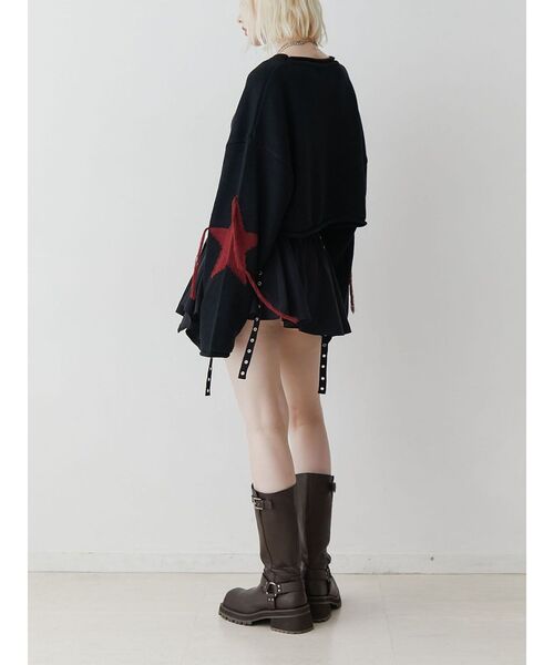 jouetie(ジュエティ)の「スターフリンジショートニット(ニット/セーター・レディース・オフホワイト/グレー/ブラック・MEDIUM)」の12枚目の写真