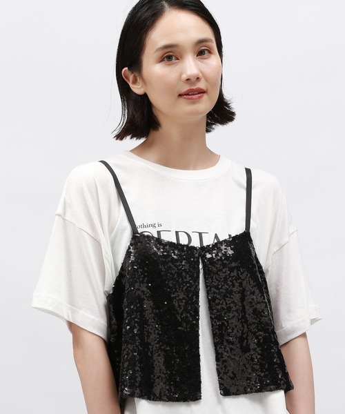 LAKOLE(ラコレ)の「スパンコールビスチェ / 142600(ベスト・レディース・ブラック/シルバー・FREE)」の1枚目の写真