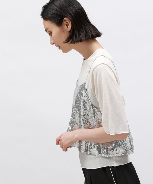 LAKOLE(ラコレ)の「スパンコールビスチェ / 142600(ベスト・レディース・ブラック/シルバー・FREE)」の6枚目の写真