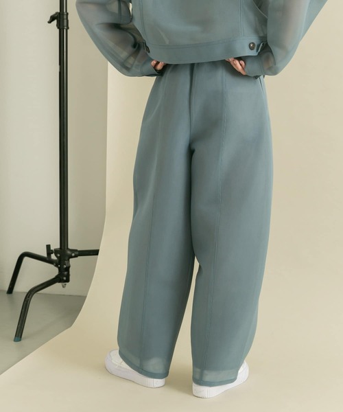 KBF（ケイビーエフ）の「シアーダンボールパンツ（その他パンツ・レディース・ライトベージュ/ブルー系その他・ONE）」の21枚目の写真