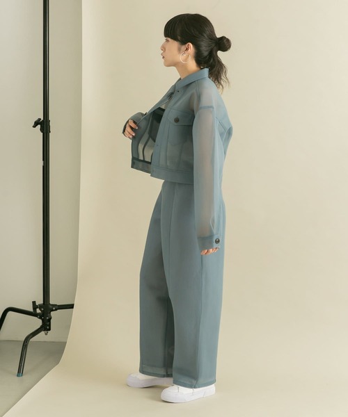 KBF（ケイビーエフ）の「シアーダンボールパンツ（その他パンツ・レディース・ライトベージュ/ブルー系その他・ONE）」の19枚目の写真