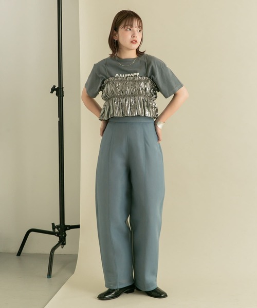 KBF（ケイビーエフ）の「シアーダンボールパンツ（その他パンツ・レディース・ライトベージュ/ブルー系その他・ONE）」の12枚目の写真