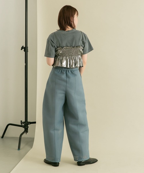 KBF（ケイビーエフ）の「シアーダンボールパンツ（その他パンツ・レディース・ライトベージュ/ブルー系その他・ONE）」の10枚目の写真