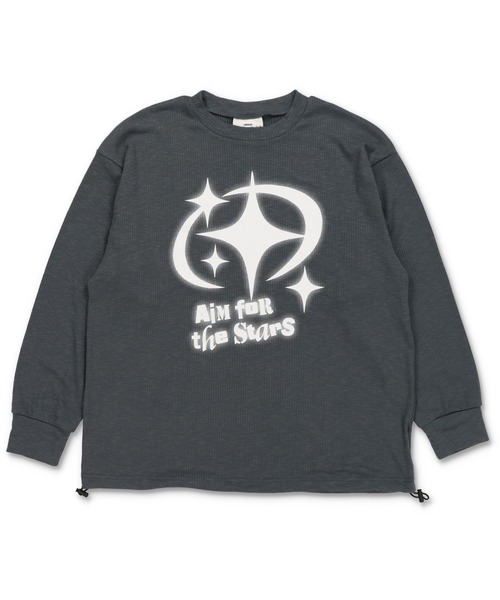 SPINNS（スピンズ）の「グランジ/ロンT感覚で着れる！ニットソー スター（ニット/セーター・メンズ・チャコール/ブルー/オフホワイト/ブラック・ONESIZE）」の3枚目の写真