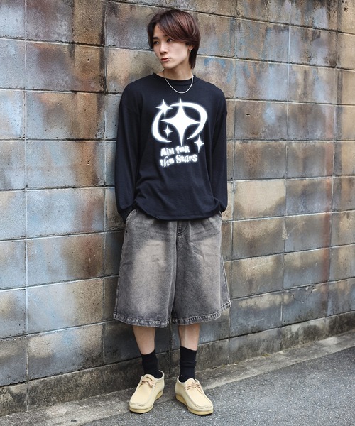 SPINNS（スピンズ）の「グランジ/ロンT感覚で着れる！ニットソー スター（ニット/セーター・メンズ・チャコール/ブルー/オフホワイト/ブラック・ONESIZE）」の10枚目の写真