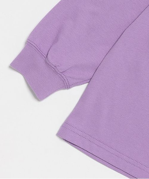 X-girl Stages（エックスガールステージス）の「ガール線画プリント長袖Tシャツ（Tシャツ/カットソー・キッズ・オフホワイト/ブラック/ラベンダー・80ｃｍ/90cm/100cm/110cm/120cm/130cm/140cm）」の7枚目の写真