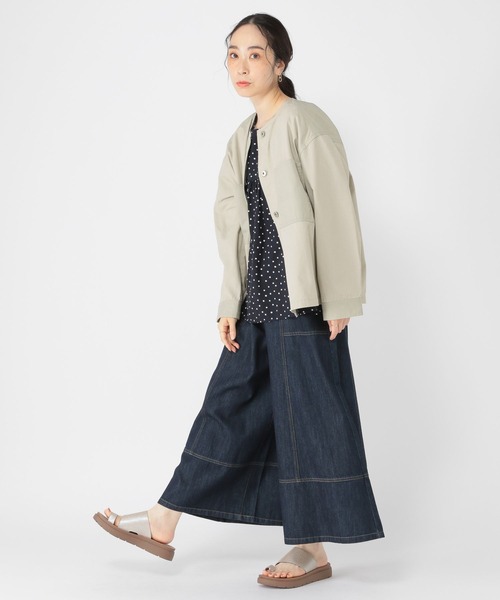 studio CLIP（スタディオクリップ）の「デニムスカーチョ[プチ・プラスサイズあり]（デニムパンツ・レディース・ブラック/インディゴブルー・PF/MEDIUM/LARGE/ﾌﾘｰ(L)）」の20枚目の写真