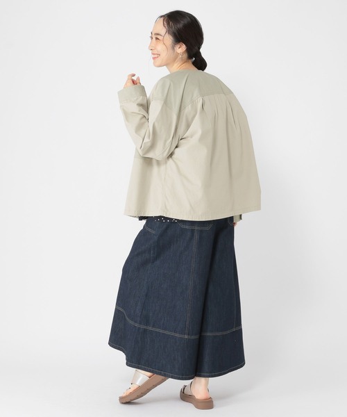 studio CLIP（スタディオクリップ）の「デニムスカーチョ[プチ・プラスサイズあり]（デニムパンツ・レディース・ブラック/インディゴブルー・PF/MEDIUM/LARGE/ﾌﾘｰ(L)）」の21枚目の写真