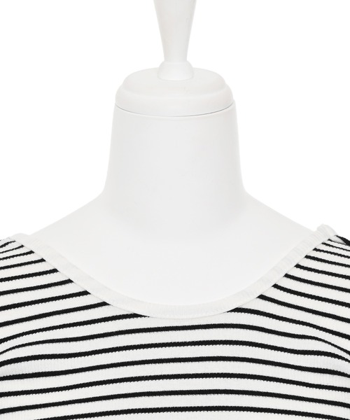 Narcissus（ナルシス）の「【Narcissus】ボーダーオープンTシャツ（Tシャツ/カットソー・レディース・ホワイト/ブラック・FREE）」の11枚目の写真