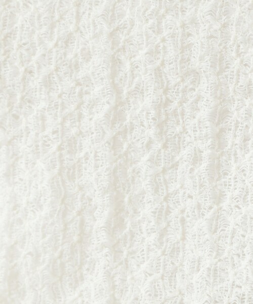 OPAQUE.CLIP(オペークドットクリップ)の「◆シアーレースハイネックトップス【洗濯機洗い可】(Tシャツ/カットソー・レディース・ホワイト/ブラック/ダークグレー・40/38/42)」の7枚目の写真