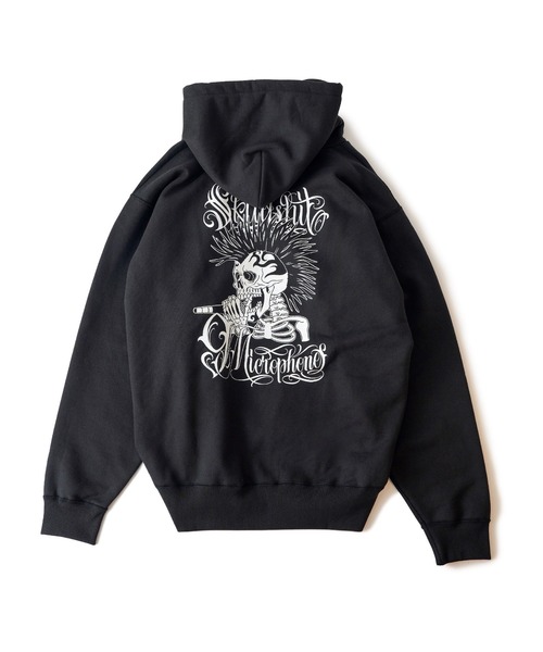 NineMicrophones(ナインマイクロフォンズ)の「MOHAWK SKULL PARKA(パーカー・メンズ・ブラック/グレー・SMALL/MEDIUM/LARGE/X-LARGE/XX-LARGE)」の4枚目の写真