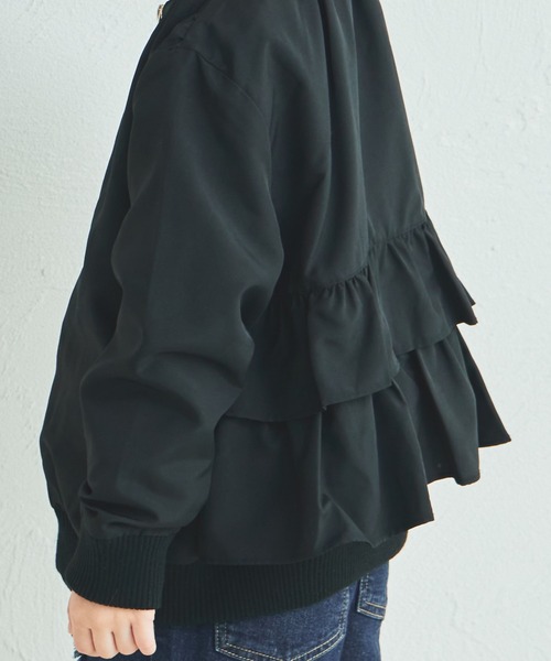 pairmanon（ペアマノン）の「バックフリル MA-1 ブルゾン（ブルゾン・キッズ・ピンク/ラベンダー/ベージュ/ブラック/テラコッタ/ネイビー/ベージュ系その他/ピンク系その他・150/100/110/130/140/120/90）」の9枚目の写真