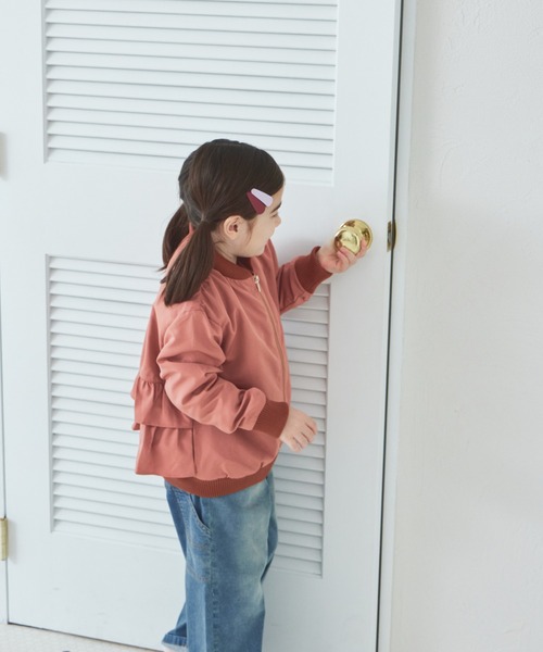 pairmanon（ペアマノン）の「バックフリル MA-1 ブルゾン（ブルゾン・キッズ・ピンク/ラベンダー/ベージュ/ブラック/テラコッタ/ネイビー/ベージュ系その他/ピンク系その他・150/100/110/130/140/120/90）」の11枚目の写真