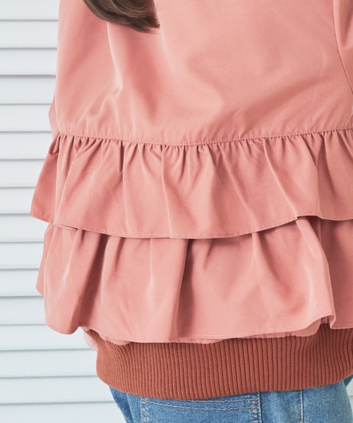 pairmanon（ペアマノン）の「バックフリル MA-1 ブルゾン（ブルゾン・キッズ・ピンク/ラベンダー/ベージュ/ブラック/テラコッタ/ネイビー/ベージュ系その他/ピンク系その他・150/100/110/130/140/120/90）」の12枚目の写真