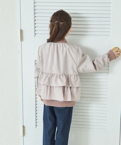 pairmanon（ペアマノン）の「バックフリル MA-1 ブルゾン（ブルゾン・キッズ・ピンク/ラベンダー/ベージュ/ブラック/テラコッタ/ネイビー/ベージュ系その他/ピンク系その他・150/100/110/130/140/120/90）」の16枚目の写真