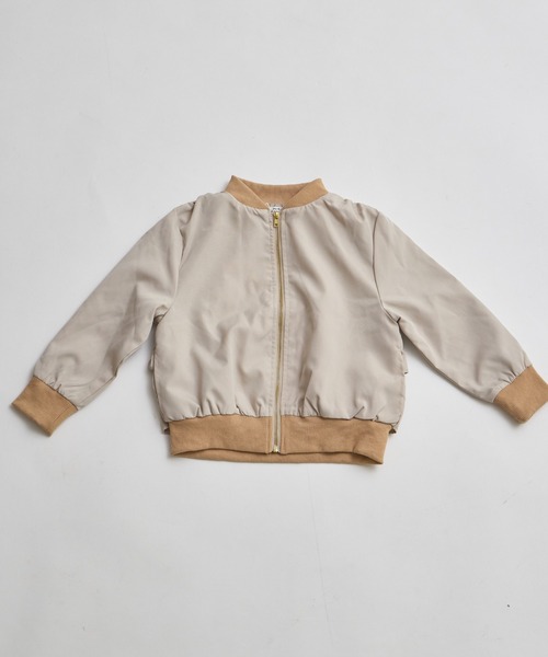 pairmanon（ペアマノン）の「バックフリル MA-1 ブルゾン（ブルゾン・キッズ・ピンク/ラベンダー/ベージュ/ブラック/テラコッタ/ネイビー/ベージュ系その他/ピンク系その他・150/100/110/130/140/120/90）」の19枚目の写真