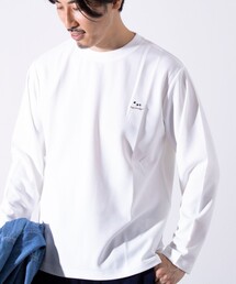 GLOSTER | 【GLOSTER/グロスター】フレンチブルドッグ刺繍 カットジョーゼット長袖Tシャツ ワンポイント(Tシャツ/カットソー)