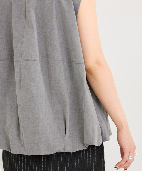 B.C STOCK（ベーセーストック）の「バルーンヘムベスト（ベスト・レディース・ブラック/チャコールグレー・FREE）」の19枚目の写真