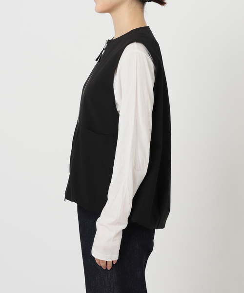 B.C STOCK（ベーセーストック）の「バルーンヘムベスト（ベスト・レディース・ブラック/チャコールグレー・FREE）」の21枚目の写真