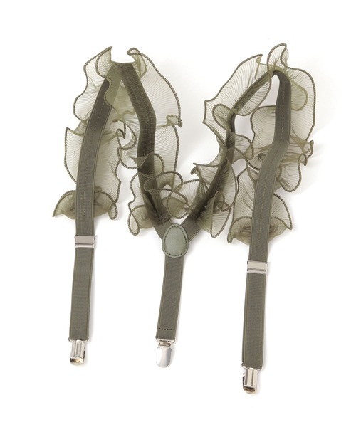 niko and...（ニコアンド）の「オリジナルプリーツフリルサスペンダー（サスペンダー・レディース・カーキ/ベージュ・0）」の3枚目の写真