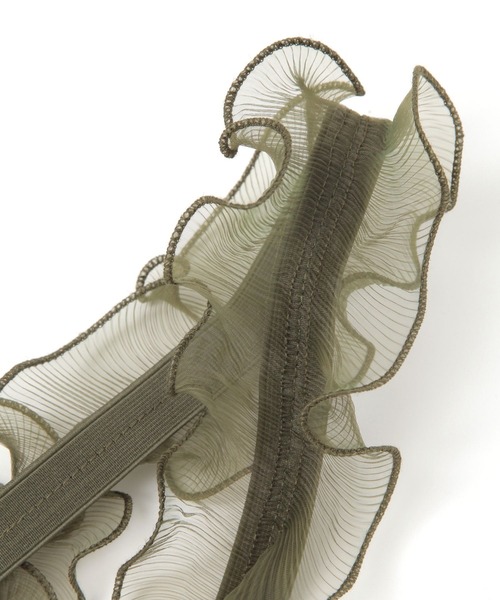 niko and...（ニコアンド）の「オリジナルプリーツフリルサスペンダー（サスペンダー・レディース・カーキ/ベージュ・0）」の4枚目の写真