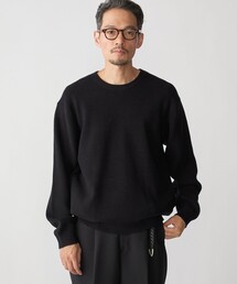 SHIPS（シップス）の「SHIPS:〈洗濯機可能〉SOLOTEX(R) 12ゲージ コットン 畦編み クルーネック ニット（ニット/セーター・メンズ）」