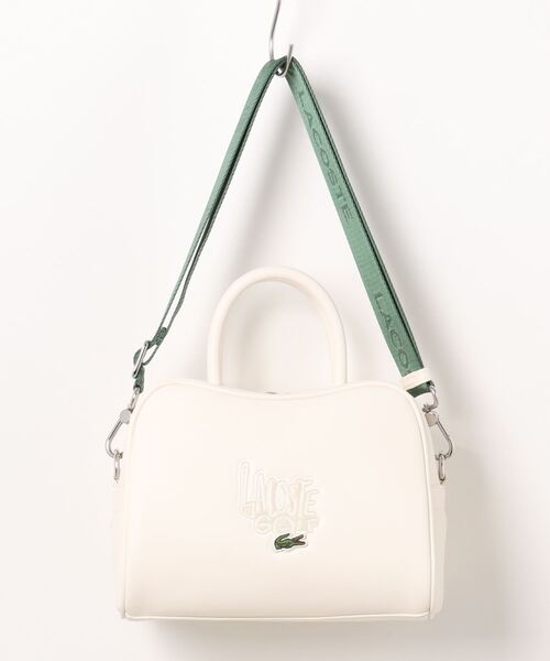LACOSTE(ラコステ)の「《LACOSTE》LORA SEASONAL SQUARE TOP HANDLE BAG(ボディバッグ/ウエストポーチ・レディース・アイボリー・フリー)」の1枚目の写真