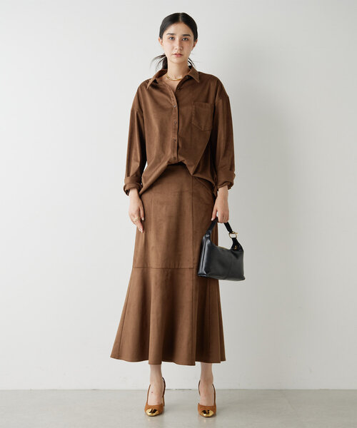 【セール】【セットアップ対応】エコスエードシャツ（シャツ/ブラウス）｜GALLARDAGALANTE（ガリャルダガランテ）