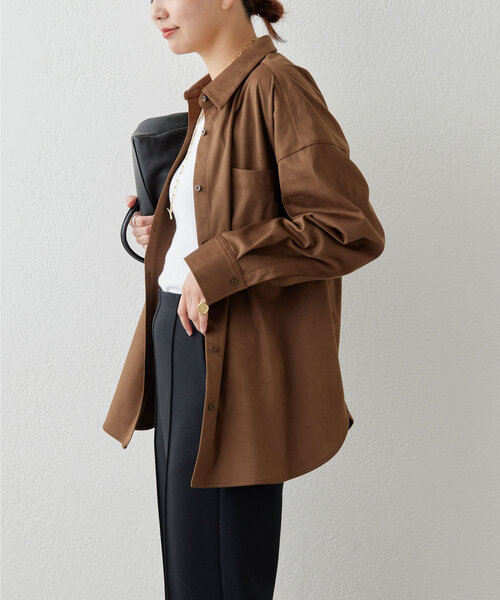 【セール】【セットアップ対応】エコスエードシャツ（シャツ/ブラウス）｜GALLARDAGALANTE（ガリャルダガランテ）