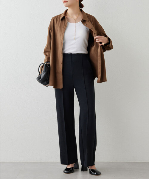 【セール】【セットアップ対応】エコスエードシャツ（シャツ/ブラウス）｜GALLARDAGALANTE（ガリャルダガランテ）