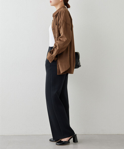 【セール】【セットアップ対応】エコスエードシャツ（シャツ/ブラウス）｜GALLARDAGALANTE（ガリャルダガランテ）