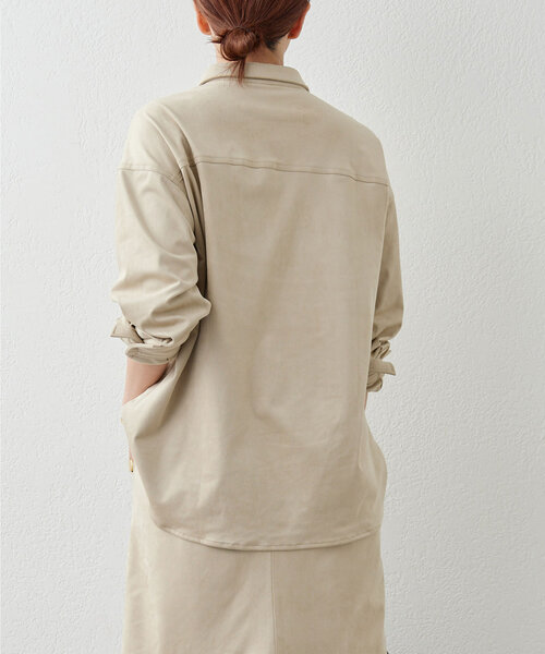 【セール】【セットアップ対応】エコスエードシャツ（シャツ/ブラウス）｜GALLARDAGALANTE（ガリャルダガランテ）