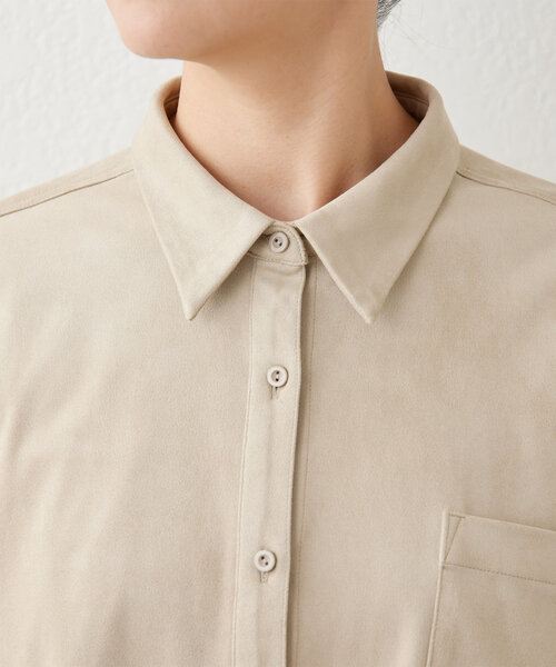 【セール】【セットアップ対応】エコスエードシャツ（シャツ/ブラウス）｜GALLARDAGALANTE（ガリャルダガランテ）