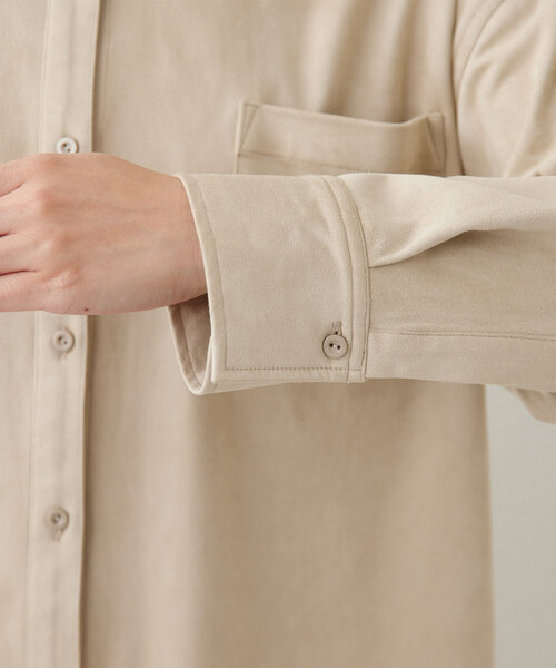 【セール】【セットアップ対応】エコスエードシャツ（シャツ/ブラウス）｜GALLARDAGALANTE（ガリャルダガランテ）