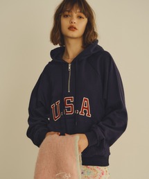 USAハーフZIPパーカー