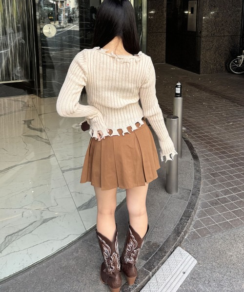 madrepadre（マドレパドレ）の「フリンジニットカーディガン（カーディガン/ボレロ・レディース・ホワイト/ブラウン/グレー/ブラック/ベージュ・FREE）」の21枚目の写真