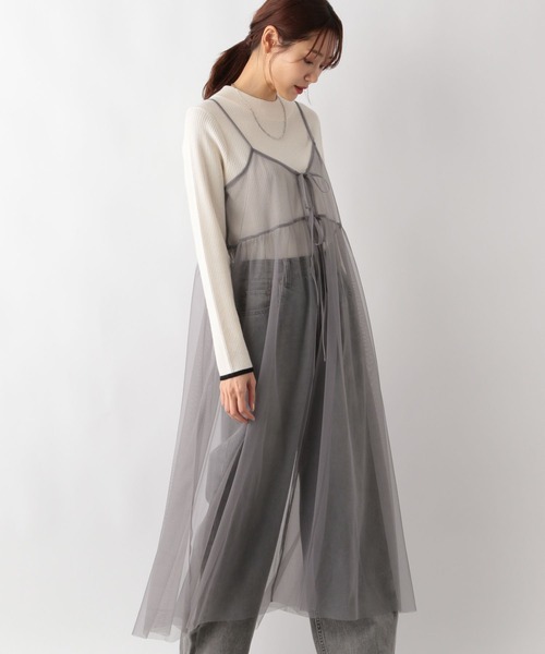 gotoHollywood チュールワンピ　グレー　02.160 GLOBAL WORK（グローバルワーク）の「2WAYチュールキャミワンピース