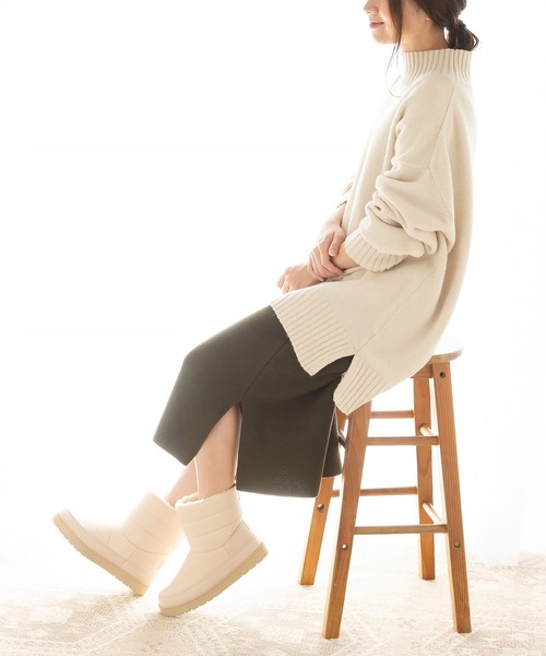 JELLY BEANS（ジェリービーンズ）の「キルティングナイロンブーツ（レディース）(186-46001)JELLY BEANS(ジェリービーンズ)（ブーツ・レディース・ブラック/グレー/アイボリー・23/24/25/22.5）」の21枚目の写真