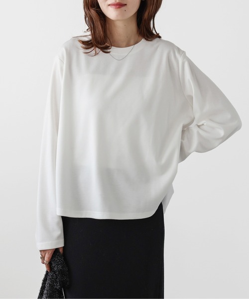 La-gemme(ラジェム)の「バックコンシャスプルオーバー(Tシャツ/カットソー・レディース・グレー/ブラック/ホワイト・フリー)」の8枚目の写真