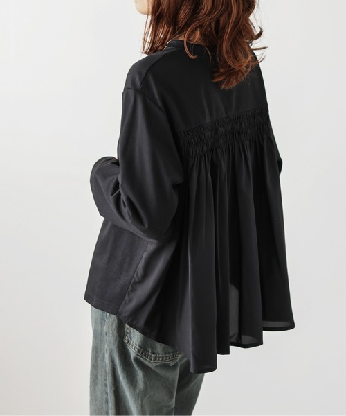 La-gemme(ラジェム)の「バックコンシャスプルオーバー(Tシャツ/カットソー・レディース・グレー/ブラック/ホワイト・フリー)」の13枚目の写真