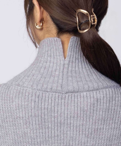 HusHusH（ハッシュアッシュ）の「HusHusH ハイネックニットプルオーバー（ニット/セーター・レディース・ネイビー/レッド/グレー・M/L）」の8枚目の写真