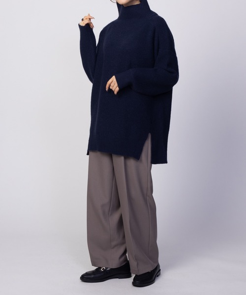 HusHusH（ハッシュアッシュ）の「HusHusH ハイネックニットプルオーバー（ニット/セーター・レディース・ネイビー/レッド/グレー・M/L）」の14枚目の写真